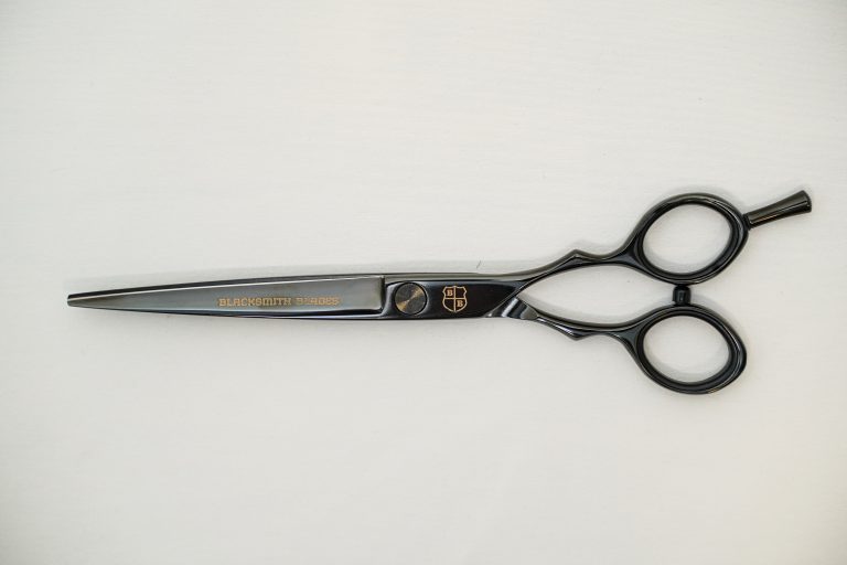 hair cutting shears black chrome